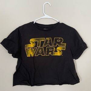 star wars logo cropped tshirt